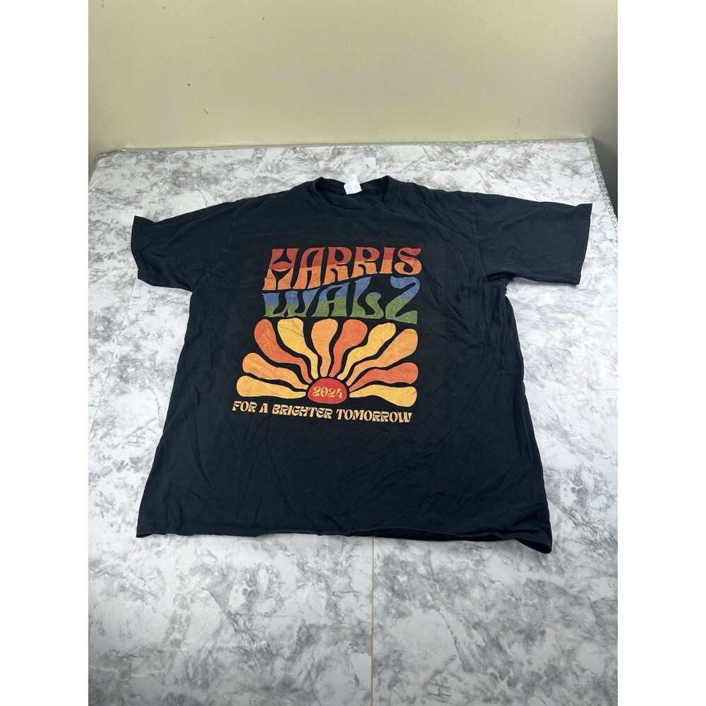 Boho Aesthetic Harris Waltz Brighter Tomorrow Tee Unisex XL Black
